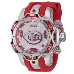 Relógio feminino Invicta Reserve MLB Cincinnati Reds 44,, aço, vermelho 41867