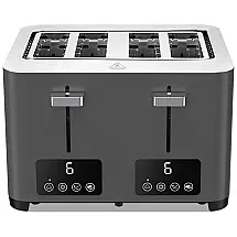 Torradeira de 4 Fatias com Tela LCD e 6 Níveis, 1500W, 110v, BBDAY, Cinza
