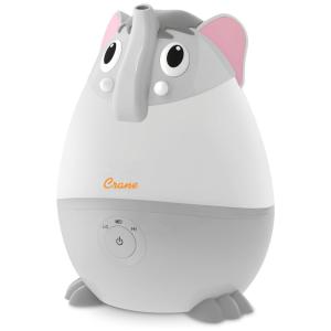 Umidificador Ultrassônico 1,8L com Tema de Elefante, Tanque Removível e Desligamento Automático para Ambientes até 46m2, 110V, CRANE, Cinza