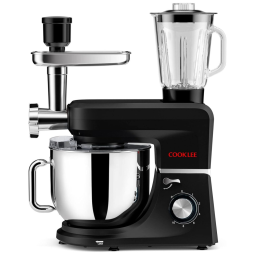 COOKLEE SM 1507BM Batedeira de Bancada 8.5L com 10 Velocidades, Aço Inoxidável, 800W, 110V, Roxa