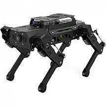 Robô Cão Programável Hiwonder Puppypi Advanced Kit com Controle Remoto ou APP e Câmera em HD para Adolecentes e Adultos, Preto