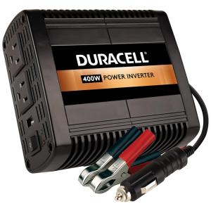 Duracell Inversor de Potência 400W 12 V Para 3 Tomadas, USB, 110v, BATTERY BIZ DRINV400TG, Preto