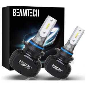 Kit Xenon Lâmpadas Branca 8000 Lumens 6500K 50W, HB4, 2 Peças, BEAMTECH 9006 LED Bulb, Preto