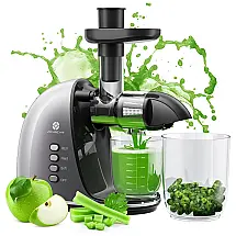 Centrífuga de Frutas Silenciosa de Alto Rendimento com Função Reversa, 110V JoyBear, Cinza