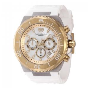 Relgio masculino TechnoMarine Manta Ocean com mostrador em madreprola - 48 mm. Branco.