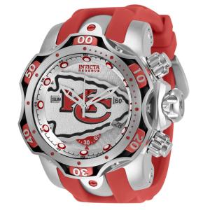 NFL Kansas City Chiefs Swiss Ronda Z60 Calibre Relgio Masculino - 52,5 mm. Ao. Vermelho 33077