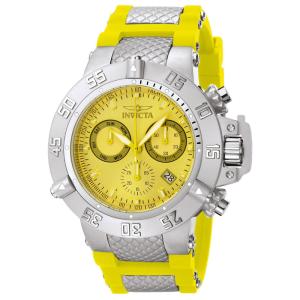 Relgio masculino Invicta Subaqua Noma III - Swiss Ronda Z60 FE calibre, 50mm, amarelo em ao 1377