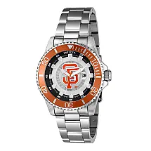 Relógio Masculino MLB San Francisco Giants, Invicta ZG43477, Prata e Laranja