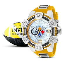 Relgio masculino NFL Pittsburgh Steelers - 52 mm. Amarelo. Bronze 35777