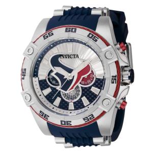 Relgio masculino NFL Houston Texans 52 mm. Ao. Azul 41977