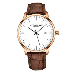 Relógio Masculino Stuhrling Rasa 3997 Quartzo 40mm, Ouro Rosa