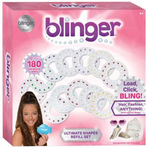 Official Faça Decorações Divertidas com 12 Formas como Flores, Conchas, Borboletas e Muito Mais, BLINGER 18627, Rosa