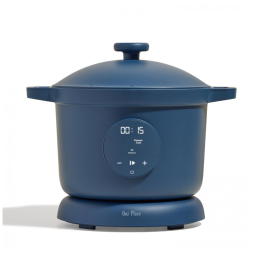 Panela Elétrica 5,6L com 4 Modos de Cozimento, Revestimento Antiaderente e Display LED, 110V 1200W, Our Place, Azul