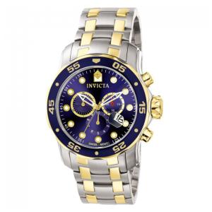 Relógio Masculino Invicta Pro SCUBA 48mm Aço Inoxidável Dourado Modelo 0077