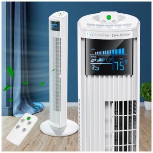 General Ventilador de Torre com 6 Velocidades, Controle Remoto, Tela LED e Desligamento Automático, 110V, Branco