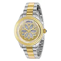 Relgio feminino Wildflower com mostrador em madreprola - 35 mm. Ao. Ouro 37087