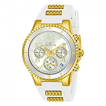 Relógio Feminino de Quartzo BLU, Invicta 24187, Branco e Dourado