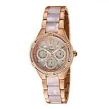 Relgio feminino anjo - 35 mm. Rosa ouro. Branco 40387