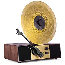 Vitrola Toca Discos Retrô Vertical Velocidades com Bluetooth, 2, 110v, FUSE Rad Rec 2, Marrom