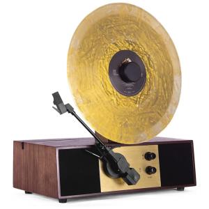 Vitrola Toca Discos Retrô Vertical Velocidades com Bluetooth, 2, 110v, FUSE Rad Rec 2, Marrom