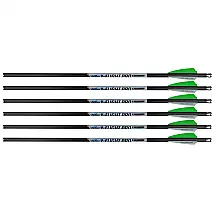 Flechas de Carbono Excalibur V-Flight Pro 45 cm com Rhino V-Nocks Kit 6 Unidades para Balestras Compostas