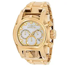 Relógio Masculino Bolt Zeus Magnum com Mostrador em Madrepérola, Invicta 40587, Dourado