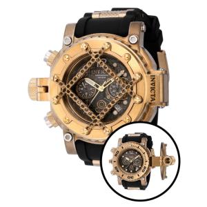 Relgio masculino profissional 54 mm. Ouro. Preto 38587