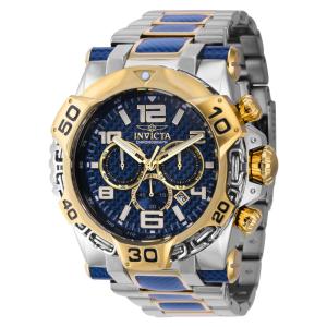 Relógio Masculino S1 Rally Mammoth, Invicta 38787, Prata, Azul e Dourado