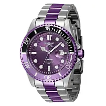 Relgio masculino profissional - 43 mm. Ao. Roxo 40887