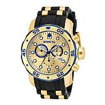 Relógio Masculino Pro Diver SCUBA, Invicta 17887, Preteo e Dourado