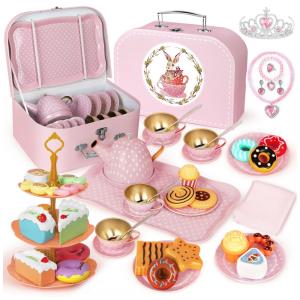 Jogo de Chá Infantil 49 Peças com Estojo de Transporte