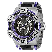 Relgio Marvel Black Panther Automtico Masculino - 52mm. Ao. Preto 40987
