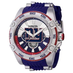 Relgio masculino NFL New York Giants - 52 mm. Ao. Azul 41987