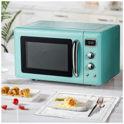 Micro ondas Retro de Bancada 25 Litros Multifuncional, 900W, Menta, 110v, LDAILY Mo 24453 EP, Verde
