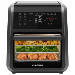Forno Fritadeira AirFryer 6 em 1 com 12 Predefinições, Rotisserie e Desidratador, 110V 1700W, Chefman, Preto