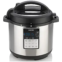 Panela de Pressão Elétrica 4L em Aço Inoxidável com Painel Digital, 110V 1000W, Zavor, Prata