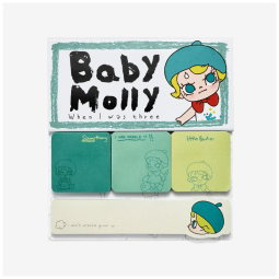 Conjunto de Adesivos da Série Baby Molly When I was Three da Pop Mart Caixa Surpresa
