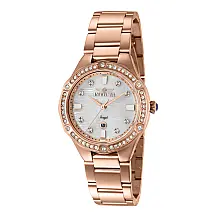 Relgio feminino anjo com mostrador em madreprola - 35 mm. Ouro Rosa 40397