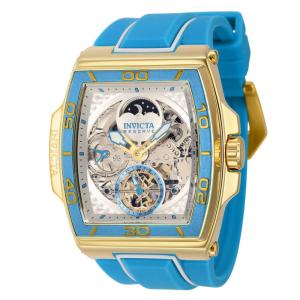 Relgio masculino Reserve S1 Rally Diablo Automtico - 51,3 mm. Azul. Branco 43397
