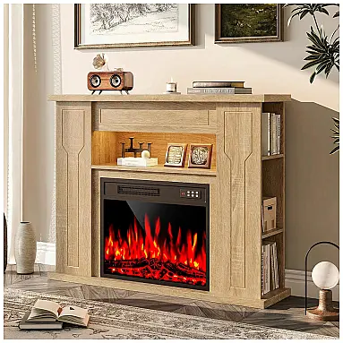 Lareira Elétrica PRETZI 111x86cm 1500W