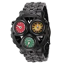 Relgio masculino Cerberus com mostrador Abalone - 47 mm. Preto 44597