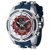 Relgio NFL Houston Texans Masculino - 52mm. Ao. Azul 41897