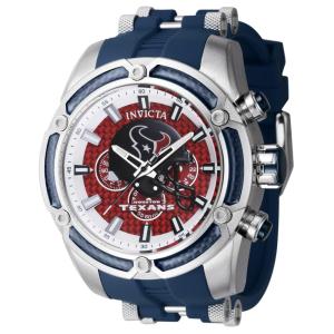 Relgio NFL Houston Texans Masculino - 52mm. Ao. Azul 41897