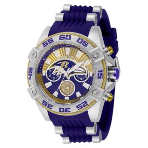 Relgio unissex NFL Baltimore Ravens - 43,5 mm. Ao. Roxo 41997