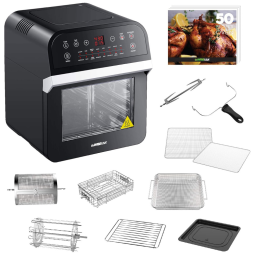 Forno Multifuncional 15 em 1 12,5 L, 110v, GOWISE USA GW44800 O, Preto