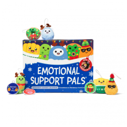 Calendário do Advento de Apoio Emocional, Inclui Mini Pelúcias e Enfeites, Presente Divertido de Natal para Todas as Idades