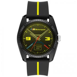 Relógio Masculino de Quartzo, com Pulseira de Silicone, 1006, 1006, BMW 1006, Preto