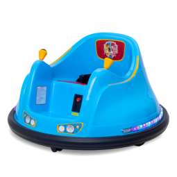 Carro Pára-Choque Infantil FunPark 6V com Luzes LED, Rotação de 360 ​​graus e Suporta até 30 kg para Crianças até 4 Anos, Flybar, Azul