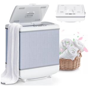 Aquecedor de Toalhas Dobrável para Banheiro, Capacidade de 35L, Desliga Automaticamente, Acomoda até Duas Toalhas Grandes, Roupões
