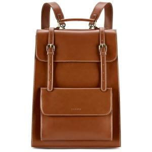 Bolsa Pasta de Couro Feminino PU Laptop Tipo Mochila Laptop 14, ECOSUSI ES0120951A058 FBA